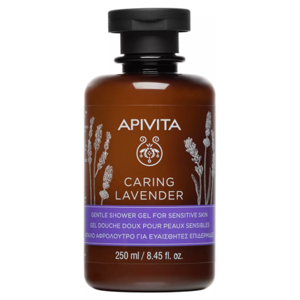 APIVITA-CARING-LAVENDER-GEL-DOUCHE-DOUX-POUR-PEAUX-SENSIBLES-250ML-PARA-DU-BONHEUR-TUNISIE