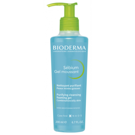 BIODERMA-SÉBIUM-GEL-MOUSSANT-NETTOYANT-PURIFIANT-200-ML-PARA-DU-BONHEUR-TUNISIE