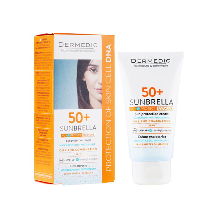 DERMEDIC SUNBRELLA ECRAN PEAU MIXTE OU GRASSE SPF50+ 50ML-PARA-DU-BONHEUR-TUNISIE