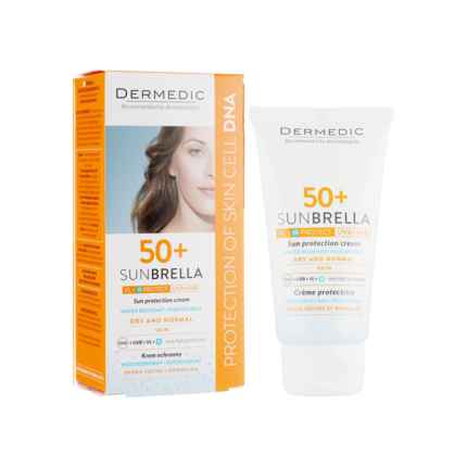 DERMEDIC SUNBRELLA ECRAN PEAUX SÈCHES ET NORMALES SPF50+ 50ML-PARA-DU-BONHEUR-TUNISIE