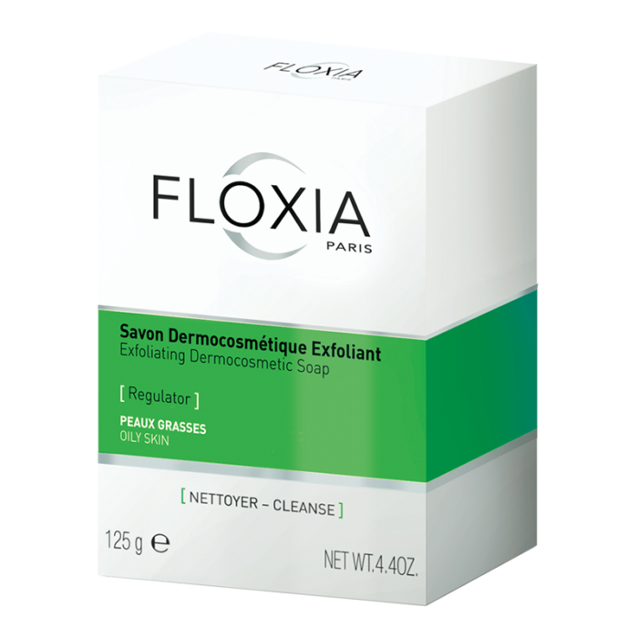 FLOXIA SAVON DERMOCOSMÉTIQUE EXFOLIANT PEAUX GRASSES 125G-PARA-DU-BONHEUR-TUNISIE