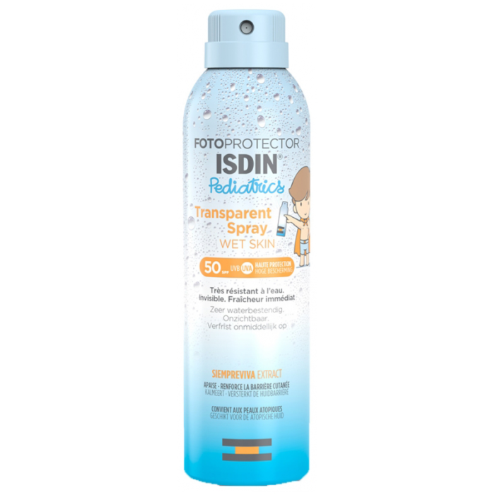 ISDIN-FOTOPROTECTOR-PEDIATRICS-SPRAY-TRANSPARENT-WET-SKIN-SPF50-250-ML -PARA-DU-BONHEUR-TUNISIE