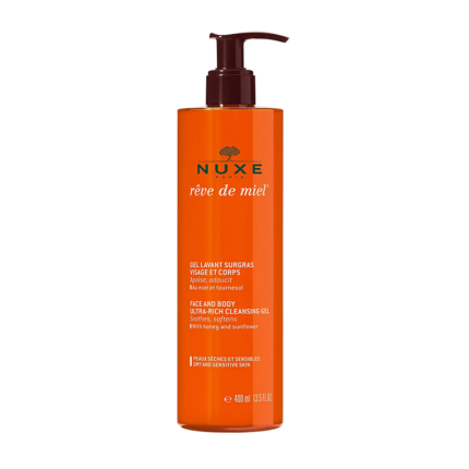 NUXE REVE DE MIEL GEL LAVANT SURGRAS VISAGE ET CORPS 400ML