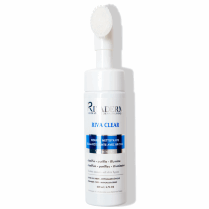 RIVADERM MOUSSE NETTOYANTE ECLAIRCISSANTE AVEC BROSSE 200ML