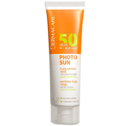 DERMACARE-PHOTOSUN-FLUIDE-MATIFIANT-TEINTE-N°1.5-SPF-50-50ML-PARA-DU-BONHEUR-TUNISIE