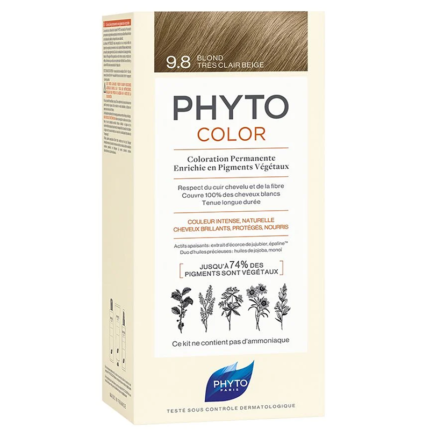 PHYTOCOLOR-COLORATION-PERMANENTE-BLOND-TRÈS-CLAIR-BEIGE--9.8-PARA-DU-BONHEUR-TUNISIE