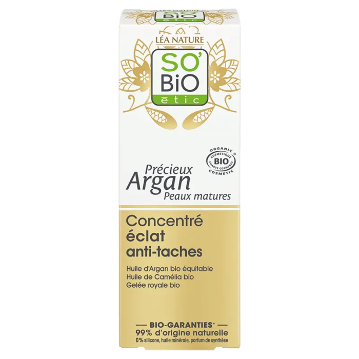 LEA-NATURE-SO'BIO-CONCENTRÉ-ÉCLAT-ANTI-TACHES-PRÉCIEUX-ARGAN-40ML-PARA-DU-BONHEUR-TUNISIE