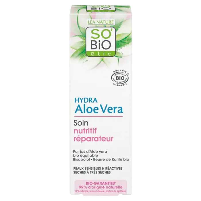 LEA-NATURE-SO'BIO-SOIN-NUTRITIF-RÉPARATEUR-HYDRA-ALOE-VERA-50ML-PARA-DU-BONHEUR-TUNISIE