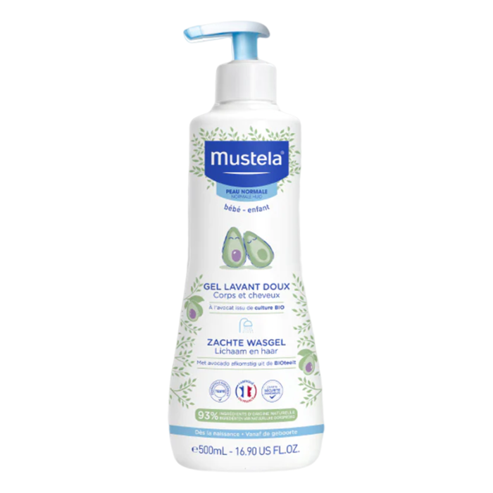 MUSTELA-GEL-LAVANT-DOUX-BÉBÉ-À-L'AVOCAT-BIO-500-ML-PARA-DU-BONHEUR-TUNISIE