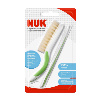 NUK-BROSSE-À-CHEVEUX-BÉBÉ-AVEC-PEIGNE-VERT-PARA-DU-BONHEUR-TUNISIE