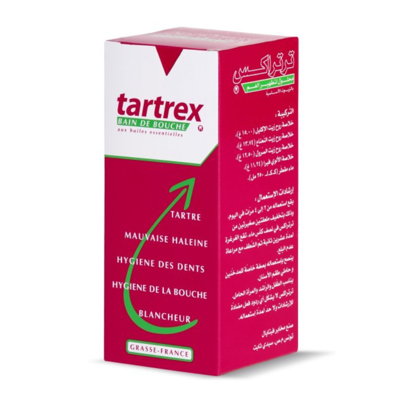 tartrex-bain-de-bouche-aux-huiles-essentielles250ml (1) PHYTEAL TARTREX BAIN DE BOUCHE AUX HUILES ESSENTIELLES 250ML – Image 1