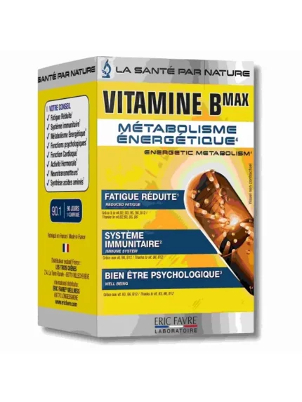 ERIC FAVRE - VITAMINES B MAX MÉTABOLISME ÉNERGÉTIQUE 30 CAPSULES