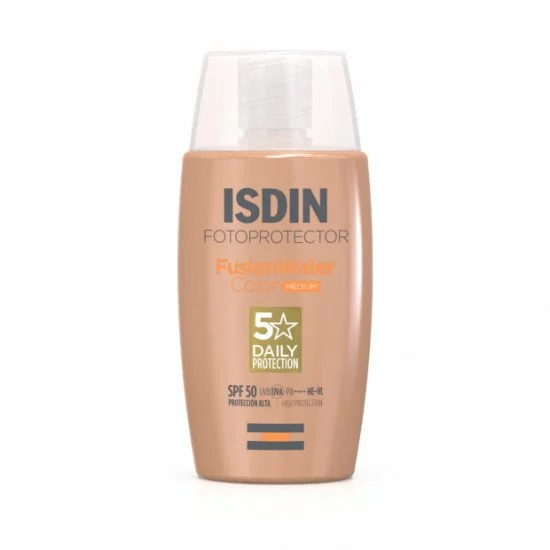 ISDIN Fusion Water Color Medium SPF50 Flacon isdin fotoprotector fusion Water Color medium SPF50 écran solaire teinté visage Tunisie