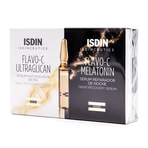 isdin-isdinceutics-flavo-c-ultraglican-8470001864826 Isdin Flavo-C Day + Night – 2×10 Ampoules de 2 ml – Image 1