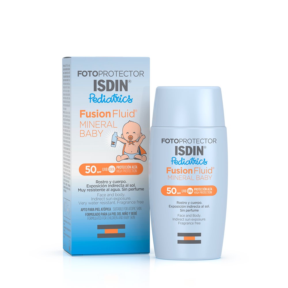 isdin-photoprotection-ecran-solaire-fusion-fluid-mineral-baby-spf50-50ml ISDIN PHOTOPROTECTION ECRAN SOLAIRE FUSION FLUID MINERAL BABY SPF50+ 50ML – Image 1