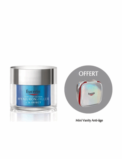 EUCERIN - PACK : HYALURON FILLER+ 3X EFFECT SOIN DE NUIT BOOSTER D'HYDRATATION + TROUSSE OFFERTE