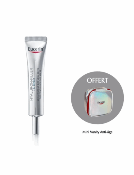 EUCERIN - PACK : HYALURON FILLER+ 3X EFFECT SOIN CONTOUR DES YEUX SPF15 + TROUSSE OFFERTE