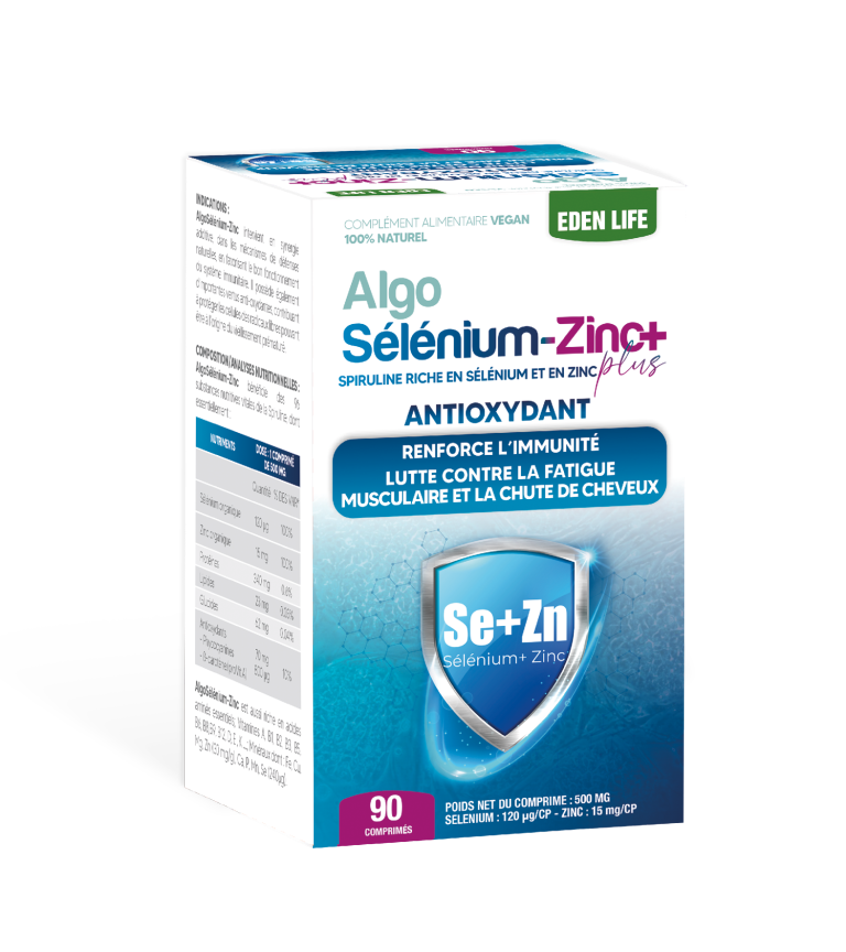 Algo-selenium-zinc-Plus-edenlife EDEN LIFE Algo Sélénium 30 Comprimes – Image 1