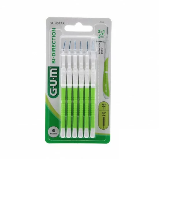 bonheur GUM BI DIRECTION Brossette interdentaire 0.7MM 2114 – Image 1