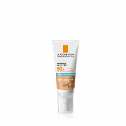 La Roche-Posay roche posay anthelios UVMUNE 400 Crème Hydratante Teintée SPF50+ visage peaux sèches sensibles Tunisie