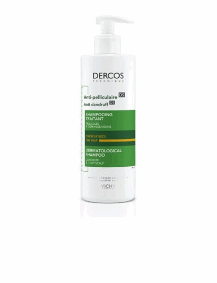 VICHY DERCOS ANTI PELLICULAIRE Shampooing traitant Cheveux secs 390ML