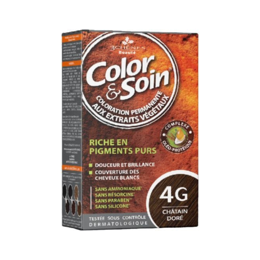 color-soin-coloration-chatain-dore-4g 3 CHENES COLOR & SOIN COLORATION CHATAIN DORE 4G 3 CHENES – Image 1