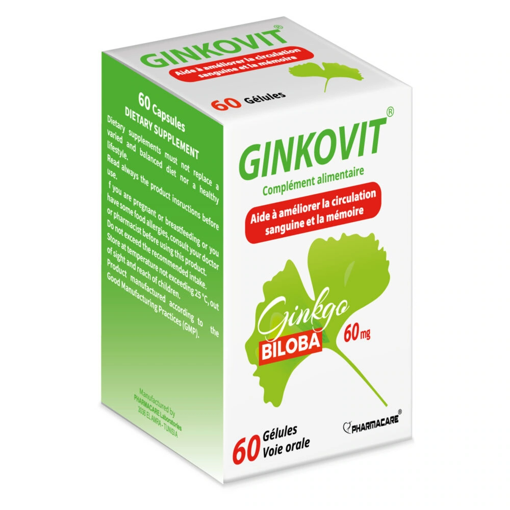 pharmacare-ginkovit-ginkgo-biloba-60-gelules-1000x1000 Ginkovit Ginkgo Biloba 60 Gélules – Image 1