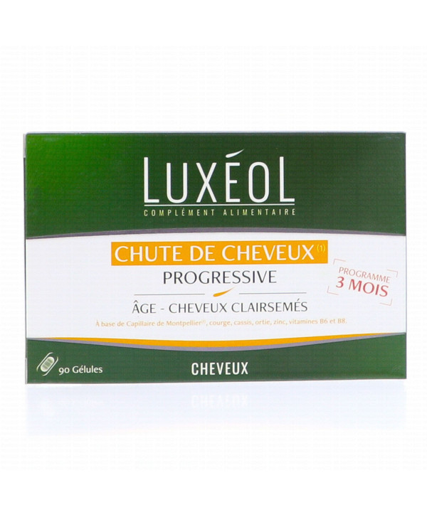 luxeol-chute-de-cheveux-progressive-3-mois-90-gelules LUXEOL CHUTE DE CHEVEUX PROGRESSIVE 3 MOIS 90 GELULES – Image 1