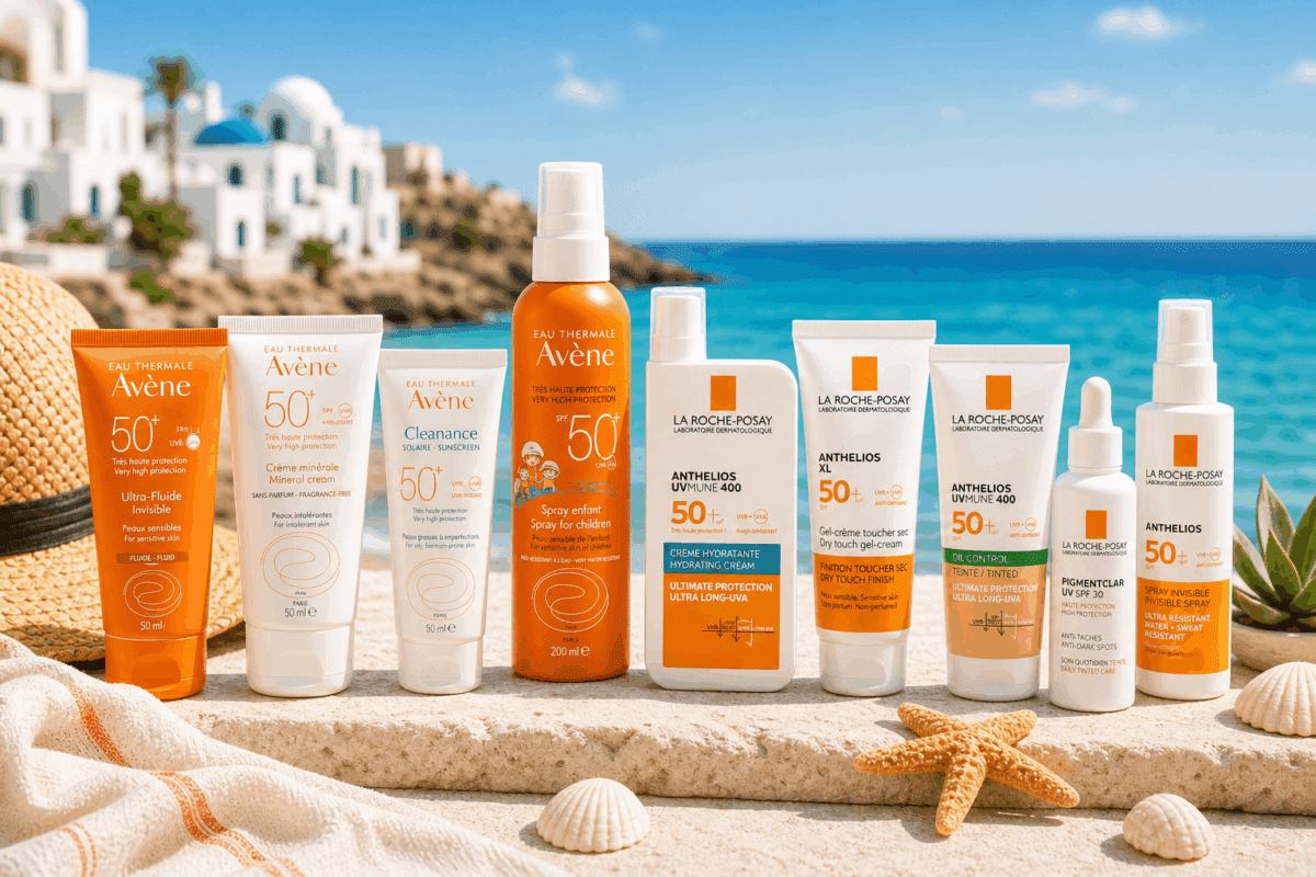 Avène vs La Roche-Posay Tunisie — comparatif des deux géants dermo solaires 2026