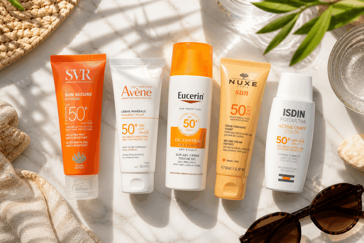 Meilleur écran solaire Tunisie 2026 — sélection SPF50+ pour tous types de peau parapharmacie en ligne
