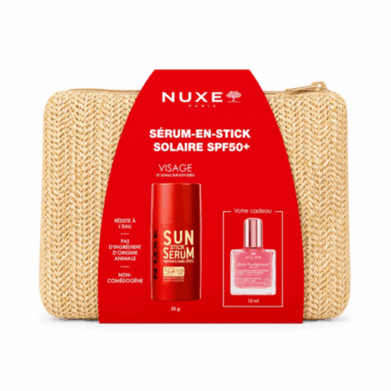NUXE - SERUM EN STICK SPF50+ + HUILE PRODIGIEUSE OR FOLARALE ET TROUSSE OFFERTES