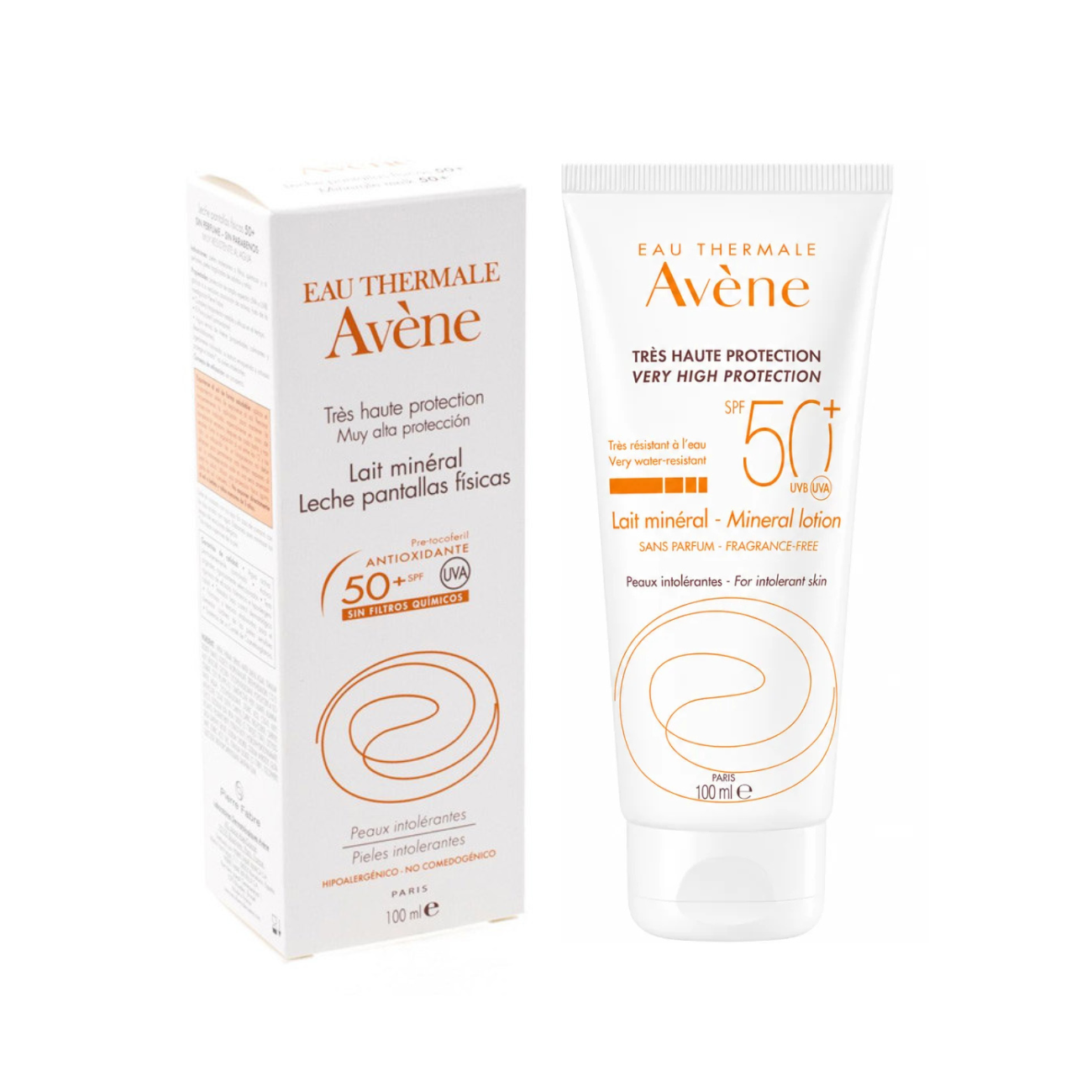 LAIT Lait Minérale Avène Eau Thermale SPF 50+ 100ML – Image 1