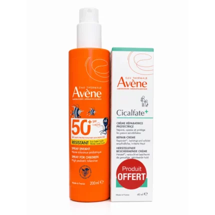 AVENE - SPRAY SOLAIRE INVISIBLE SPF50+ ENFANT 200ML + AVENE CICALFATE CRME REPARATRICE 40ML OFFERTE