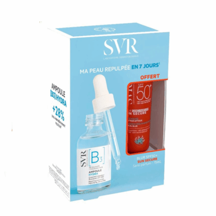 SVR Ampoule [B3] Hydra – Concentré Repulpant Anti-rides 30ml + Sun Secure Blur SPF50+ Sans Parfum 15ml