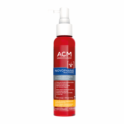Flacon spray ACM Novophane Lotion Anti-Chute réactionnelle 100 ml, soin fortifiant des cheveux en Tunisie