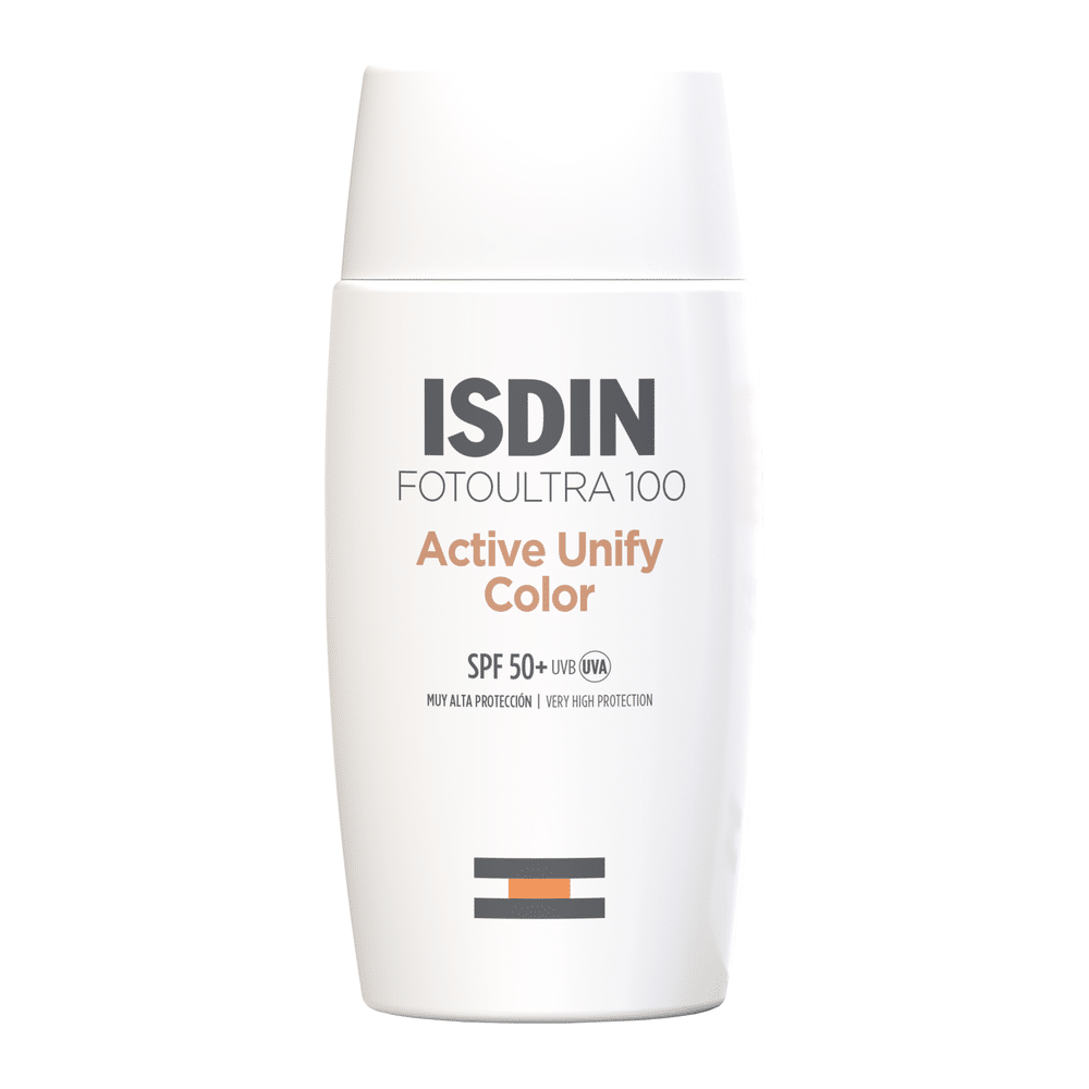 ISDIN Fotoultra 100 Active Unify Color SPF50+ Flacon ISDIN Fotoultra 100 Active Unify Color SPF50+ 50 ml, écran teinté anti-taches visage en Tunisie
