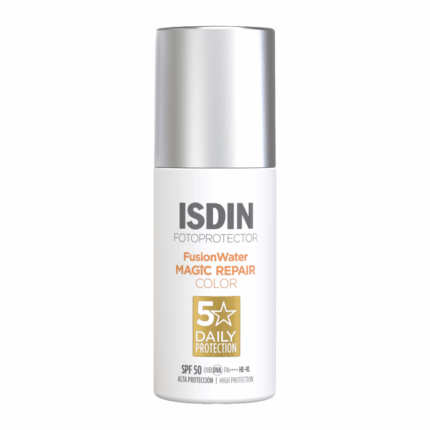 Flacon ISDIN Fusion Water Magic Repair Color SPF50 50 ml, écran solaire teinté anti-âge en Tunisie
