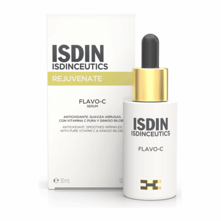 Flacon et étui ISDIN Isdinceutics Flavo-C Sérum 30 ml, sérum antioxydant à la vitamine C en Tunisie