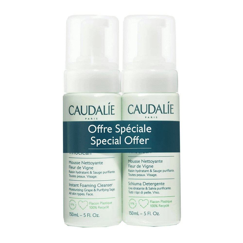 Caudalie Vinoclean Mousse Nettoyante Fleur de Vigne Lot de 2 x 150 ml (-50%)