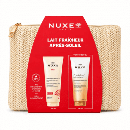 Coffret NUXE Lait Fraicheur après Soleil + Huile de Douche 200ml et Trousses Offertes en Tunisie