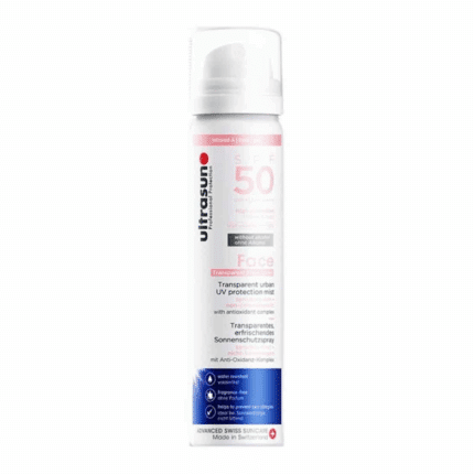 Spray Ultrasun Face Brume Solaire Transparent SPF 50 75ml en Tunisie
