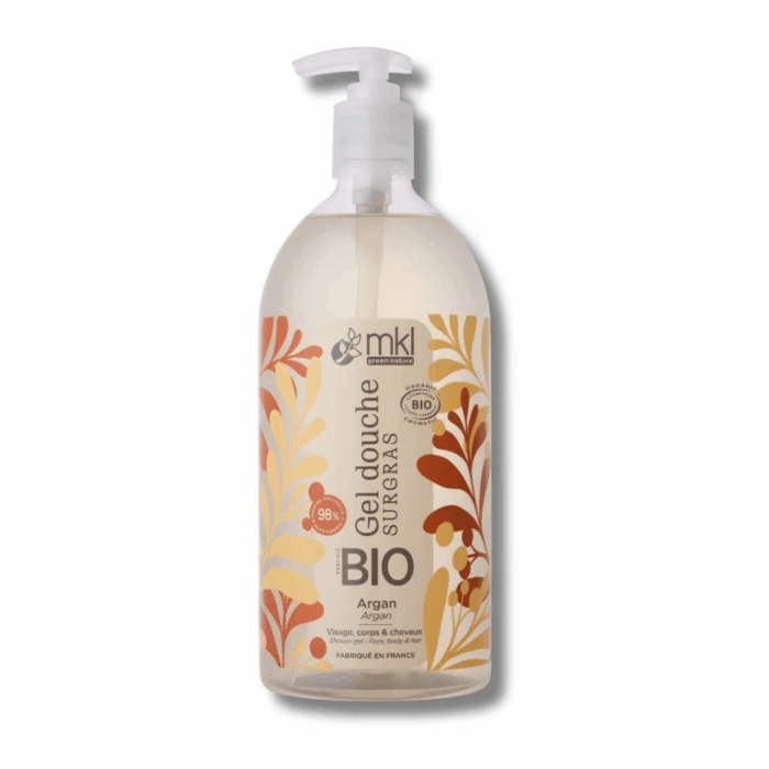 Flacon MKL Gel Douche Bio Argan 1l pour le soin des cheveux en Tunisie