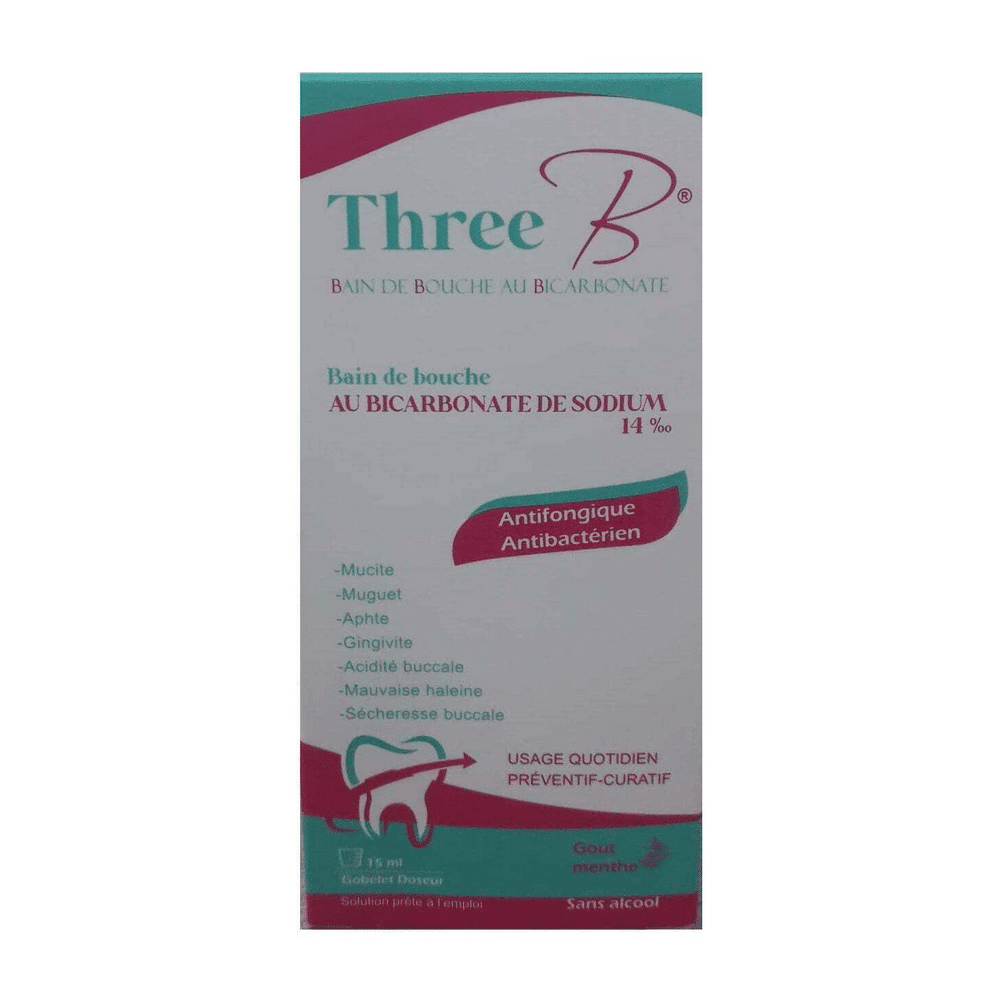 325045398_1105625790117676_4122422826249926308_n-1 Three B Bain de Bouche 200 ml pour l'hygiène quotidienne en Tunisie