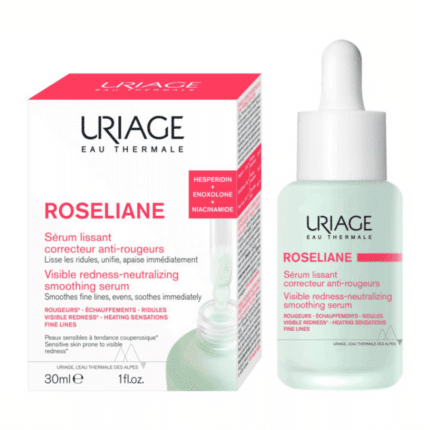 Flacon Uriage Roseliane sérum Lissant Correcteur Anti-rougeurs 30ml pour le soin du visage en Tunisie