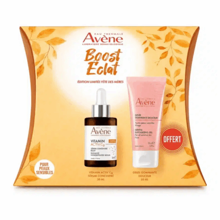 Avène Coffret Eclat : sérum Vitamin Activ cg + Gelee Gommante Douceur 50ml Offerte en Tunisie