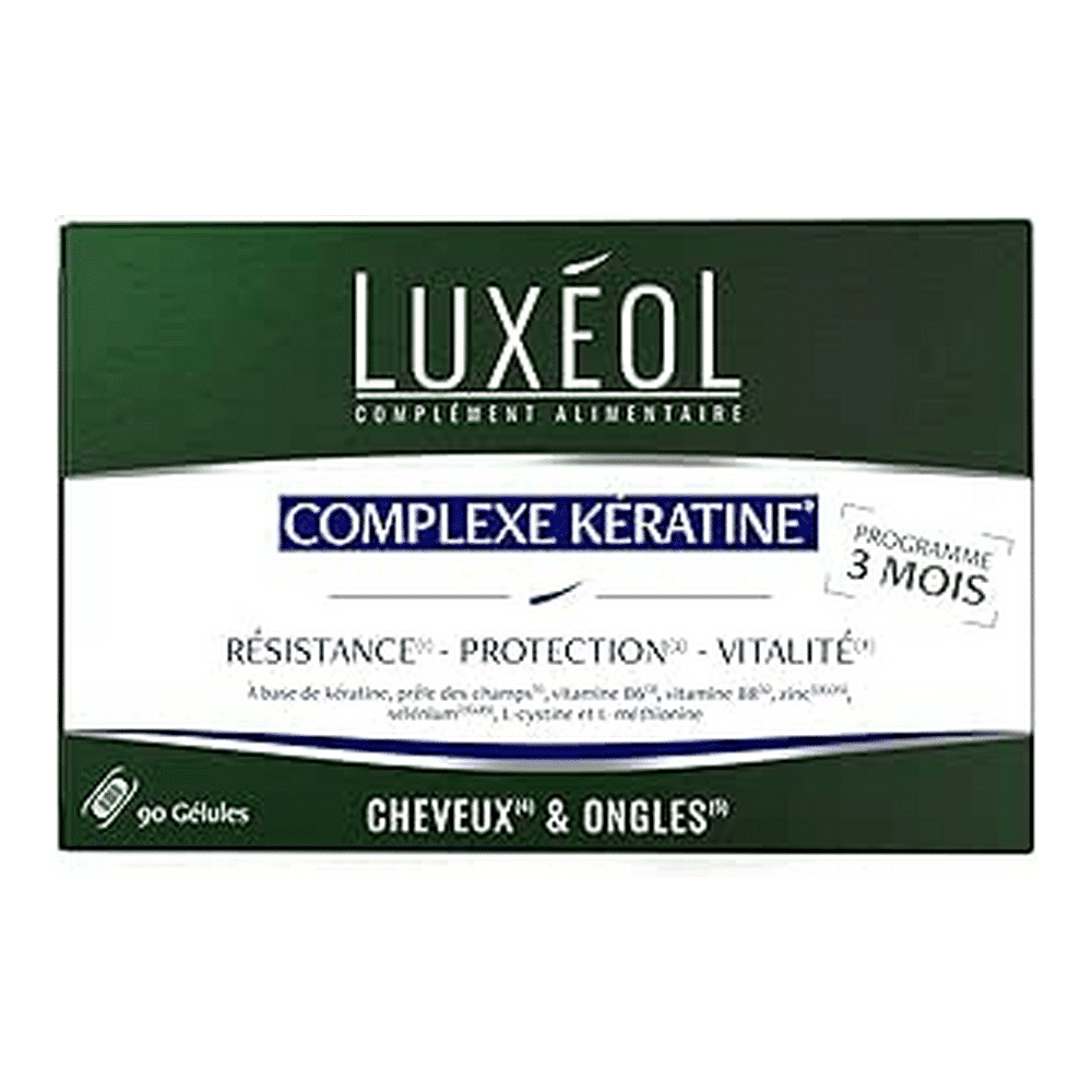 Luxeol Complexe Kératine Résistance protection et vitalité 90 gélules