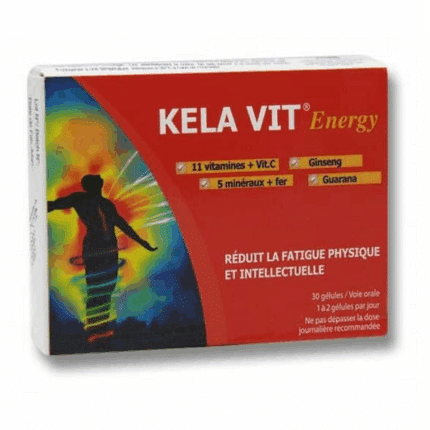 Boîte Kela Vit Energy 30 gélules complément alimentaire en Tunisie