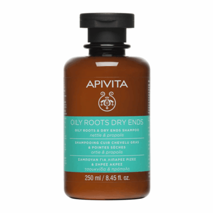 APIVITA-SHAMPOING-RACINES-GRASSES-ET-POINTES-SÈCHES-250ML-PARA-DU-BONHEUR-TUNISIE