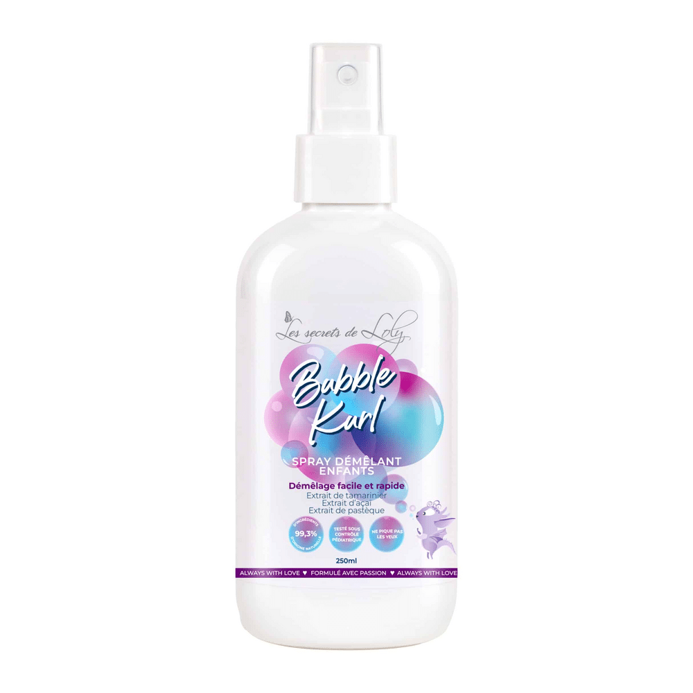 LES SECRETS DE LOLY SPRAY DEMELANT ENFANT BUBBLE KURL CHEVEUX BOUCLES & FRISES 250 ML