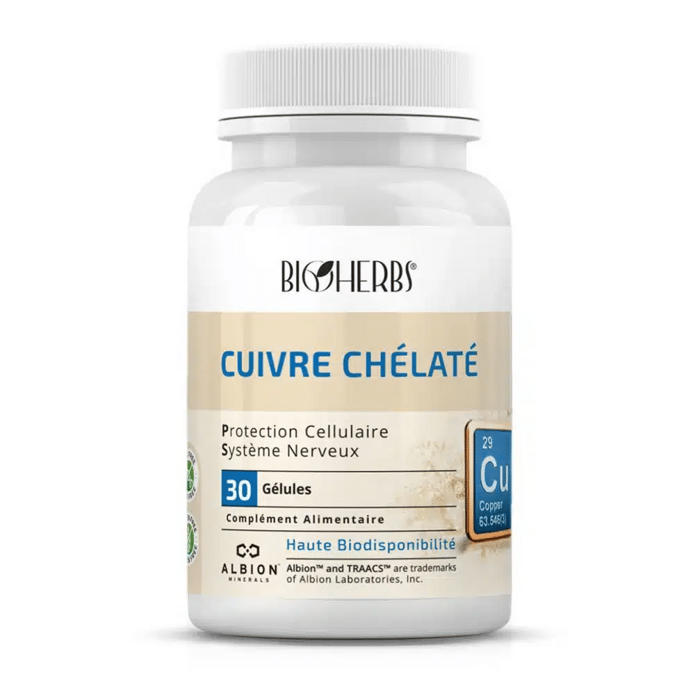 Cuivre-665691 Bioherbs Cuivre Chélaté complément alimentaire en Tunisie